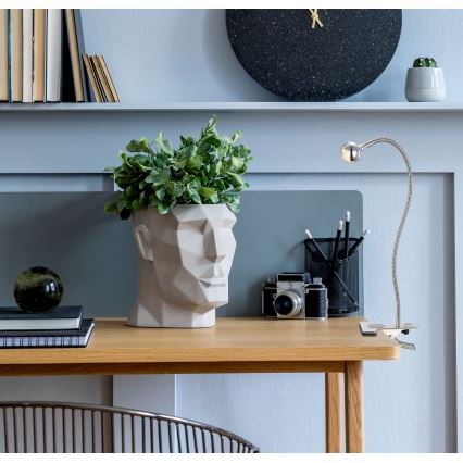 Globo - LED elastīga lampiņa ar skavu LED/3W/230V matēts hroms