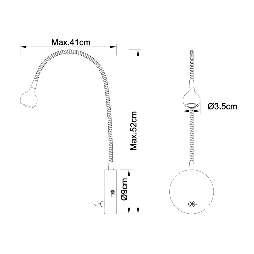 Globo - LED Pielāgojama lampiņa LED/3W/230V spīdīgi hromēts