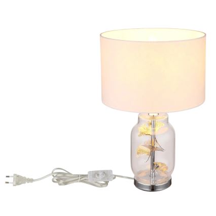 Globo - Galda lampa 1xE27/40W/230V balta