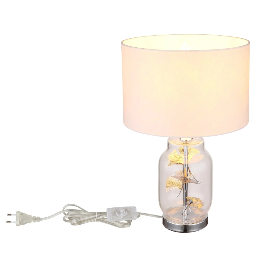 Globo - Galda lampa 1xE27/40W/230V balta