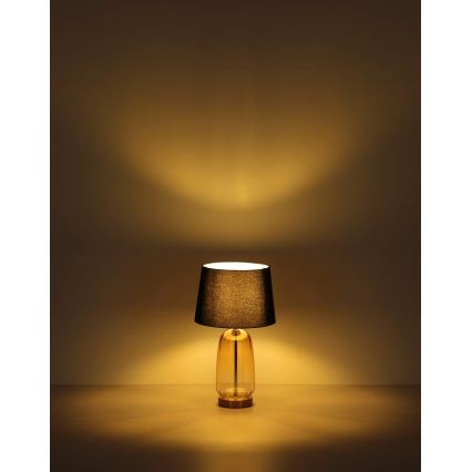 Globo - Galda lampa 1xE27/40W/230V melna/brūna