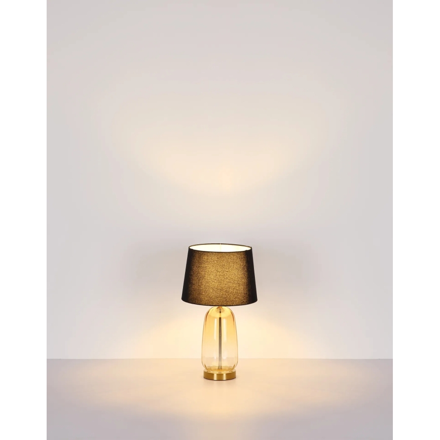 Globo - Galda lampa 1xE27/40W/230V melna/brūna