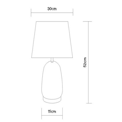 Globo - Galda lampa 1xE27/40W/230V melna/brūna
