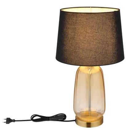 Globo - Galda lampa 1xE27/40W/230V melna/brūna