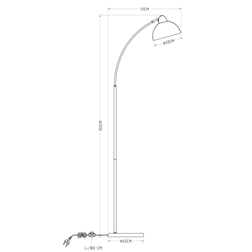 Globo - Stāvlampa 1xE27/40W/230V