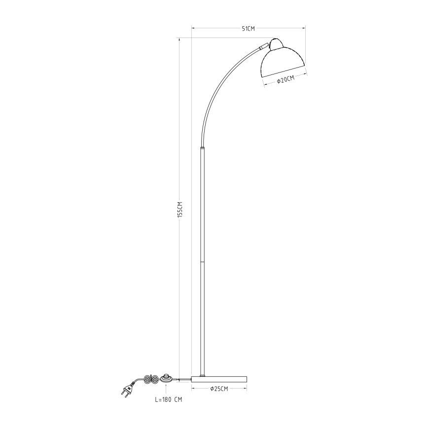 Globo - Stāvlampa 1xE27/40W/230V