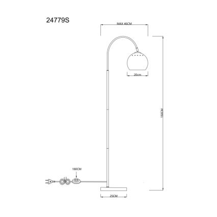 Globo - Grīdas stāvlampa 1xE27/60W/230V bēša
