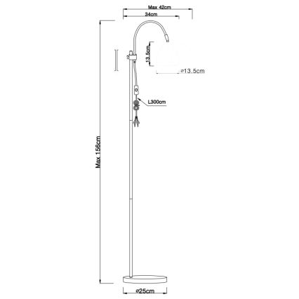 Globo - Stāvlampa 1xE14/40W/230V