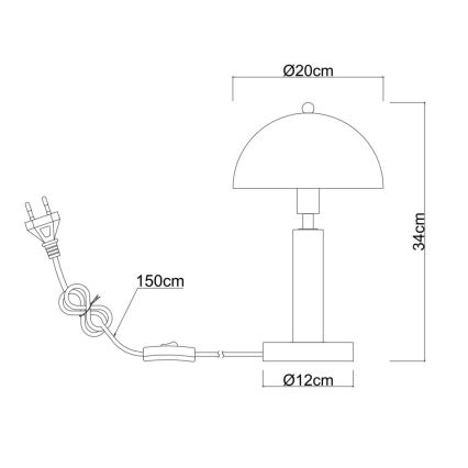 Globo - Galda lampa 1xE14/40W/230V balta
