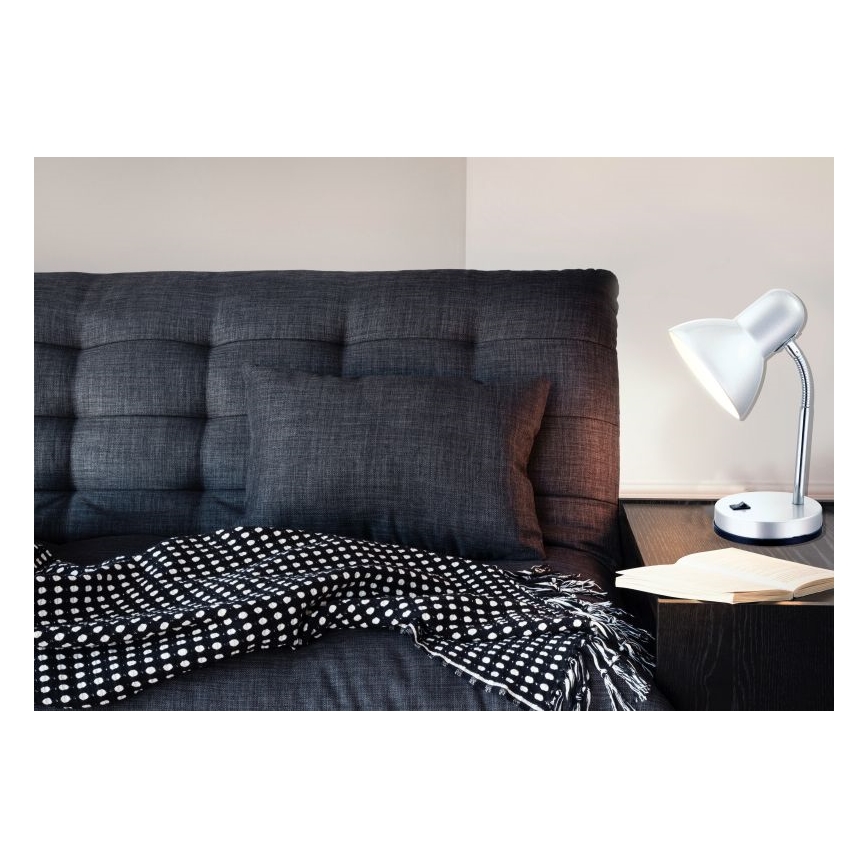 Globo - Galda lampa 1xE27/40W/230V sudraba