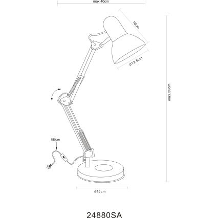 Globo - Galda lampa 1xE27/40W/230V