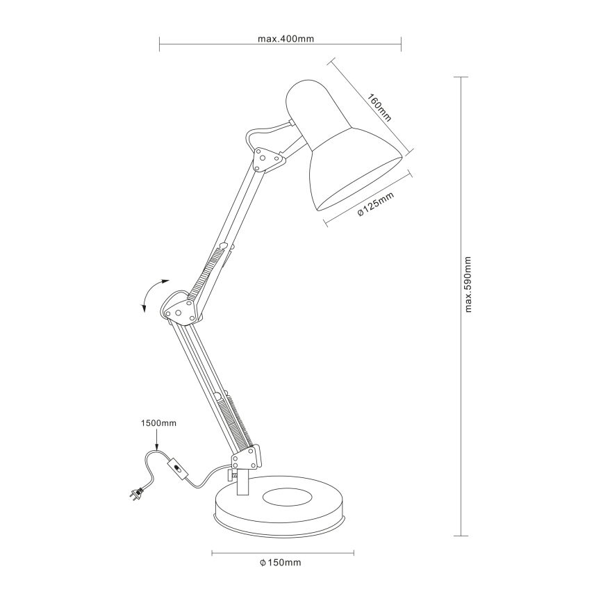 Globo - Galda lampa 1xE27/40W/230V