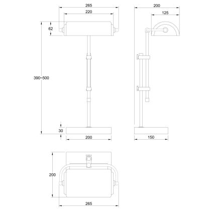 Globo - Galda lampa 1xE27/60W/230V