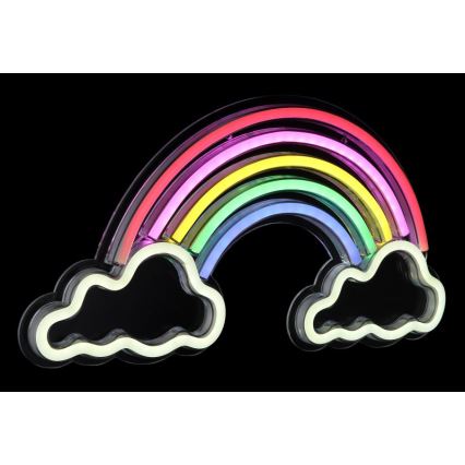 Globo - LED neona sienas dekors LED/3W/USB varavīksne