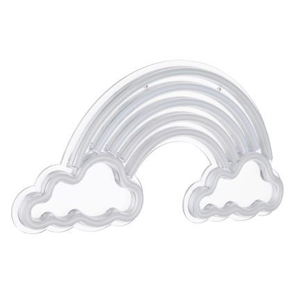 Globo - LED neona sienas dekors LED/3W/USB varavīksne