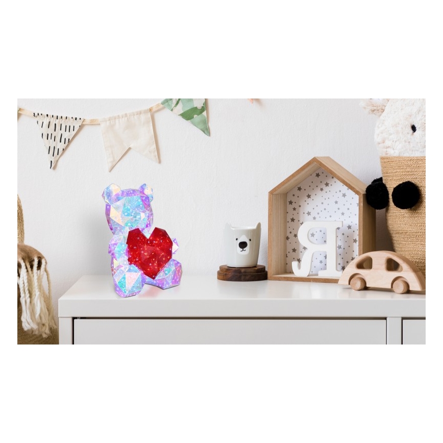 Globo - LED galda dekors dāvanu iepakojumā LED/6W/5V USB lācis