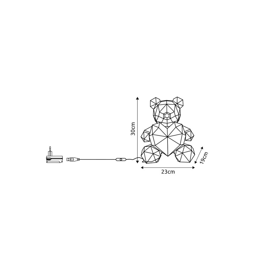 Globo - LED galda dekors LED/6W/5V USB lācis