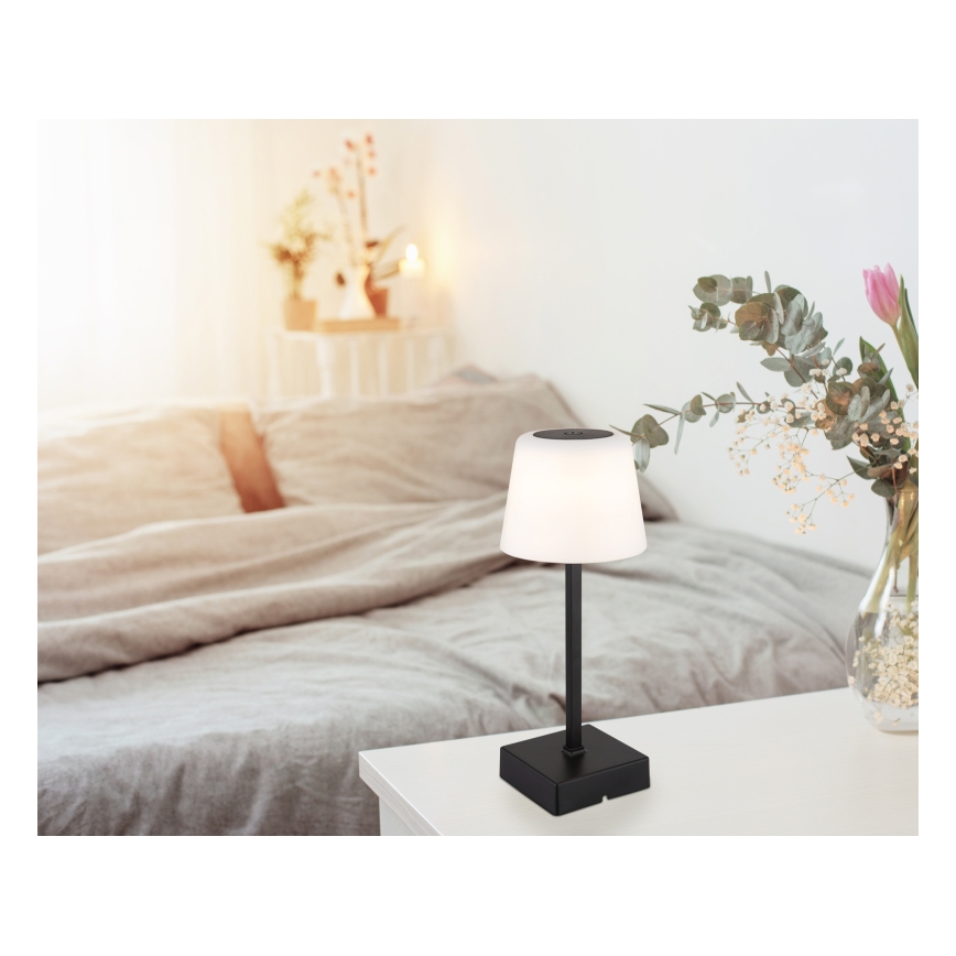 Globo - LED Aptumšojama skārienvadāma galda lampa LED/2W/5V 3000/4500/6500K 800 mAh melna
