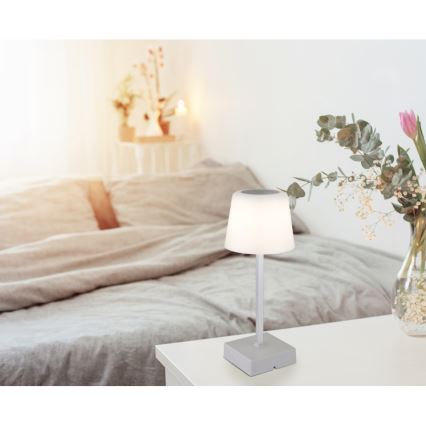 Globo - LED Aptumšojama skārienvadāma galda lampa LED/2W/5V 3000/4500/6500K 800 mAh sudraba