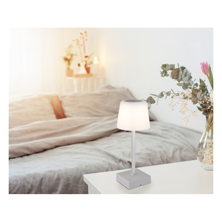 Globo - LED Aptumšojama skārienvadāma galda lampa LED/2W/5V 3000/4500/6500K 800 mAh sudraba