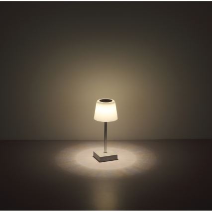 Globo - LED Aptumšojama skārienvadāma galda lampa LED/2W/5V 3000/4500/6500K 800 mAh sudraba
