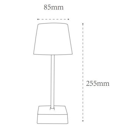Globo - LED Aptumšojama skārienvadāma galda lampa LED/2W/5V 3000/4500/6500K 800 mAh sudraba