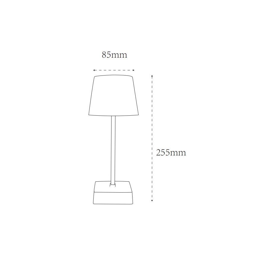 Globo - LED Aptumšojama skārienvadāma galda lampa LED/2W/5V 3000/4500/6500K 800 mAh sudraba