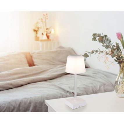 Globo - LED Aptumšojama skārienvadāma galda lampa LED/2W/5V 3000/4500/6500K 800 mAh balta