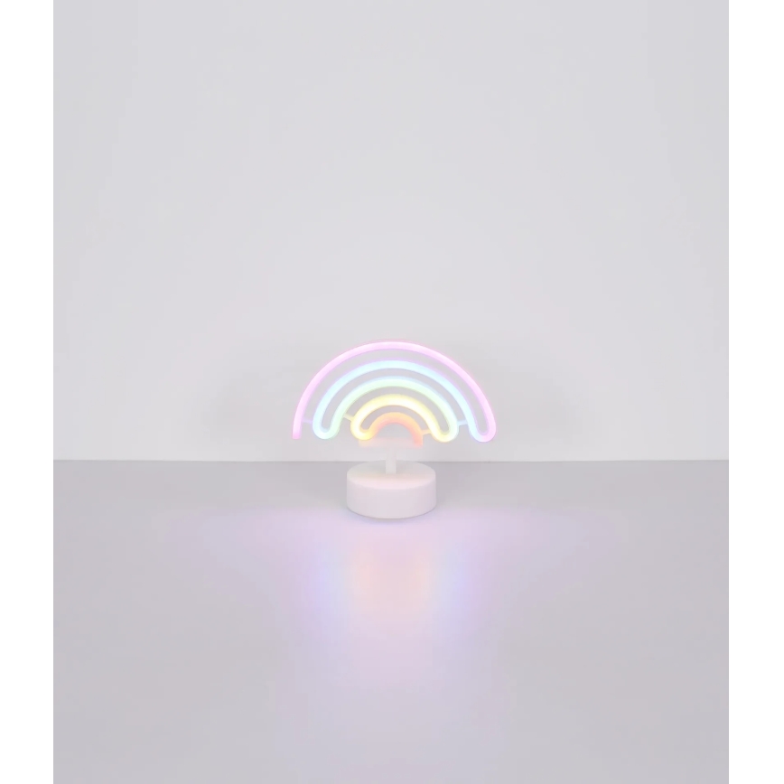 Globo - LED Neona galds rotājums LED/2W/3xAA varavīksne