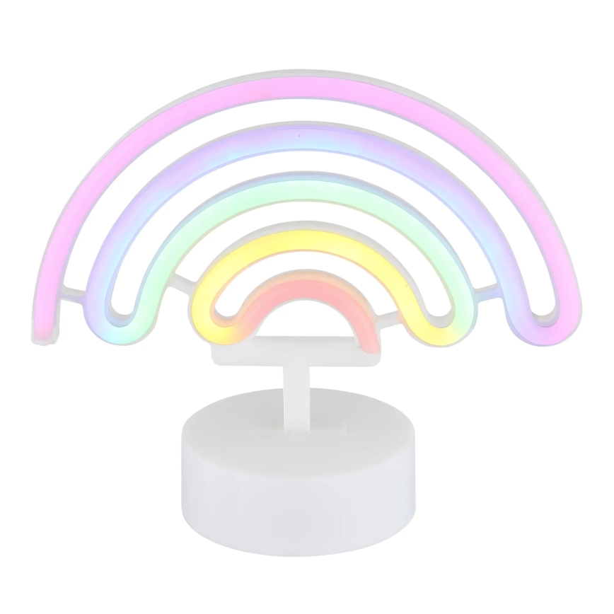 Globo - LED Neona galds rotājums LED/2W/3xAA varavīksne