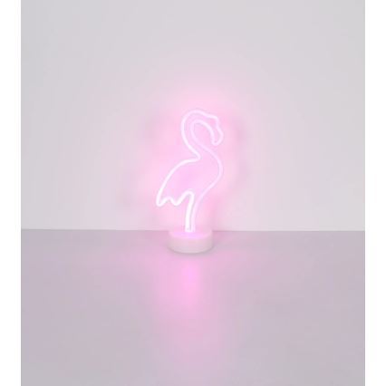 Globo - LED neona galda dekors LED/2W/3xAA flamingo
