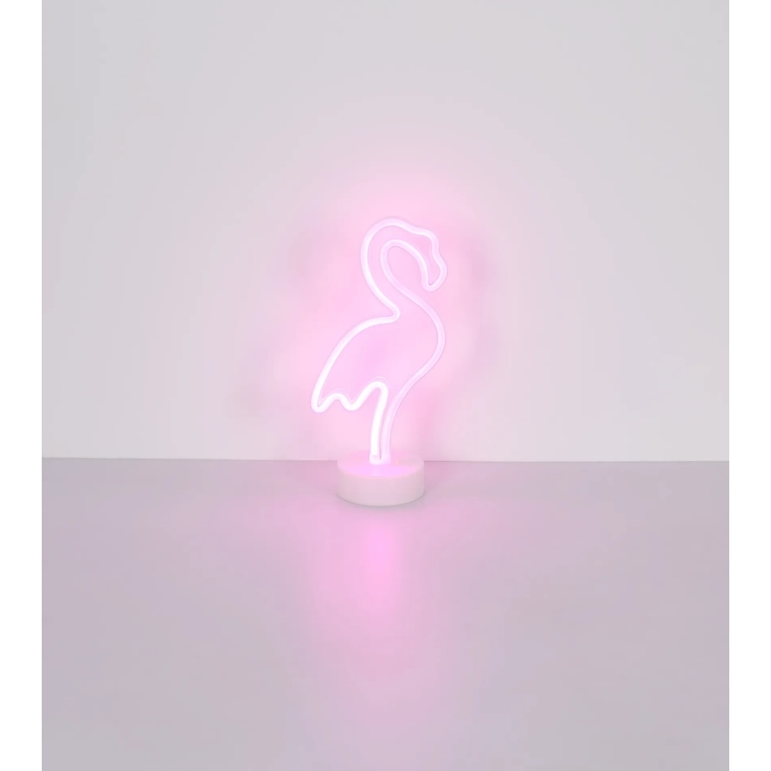 Globo - LED Neona galds rotājums LED/2W/3xAA flamingo