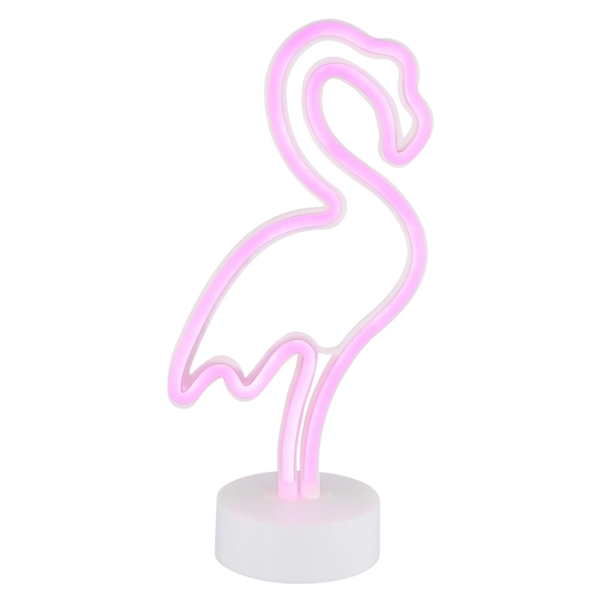 Globo - LED Neona galds rotājums LED/2W/3xAA flamingo