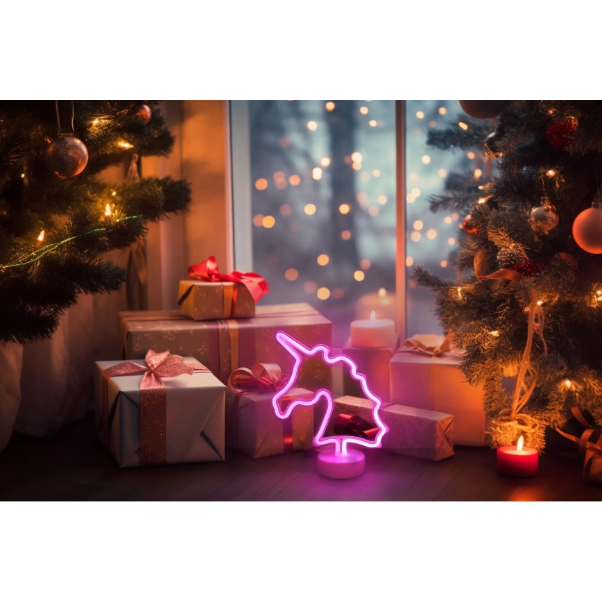 Globo - LED neona galda dekors LED/2W/3xAA vienradzis