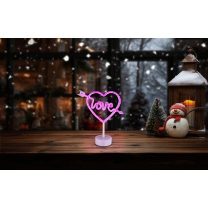 Globo - LED neona galda dekors LED/2W/3xAA sirds