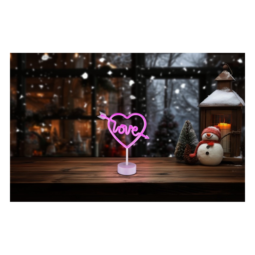 Globo - LED neona galda dekors LED/2W/3xAA sirds