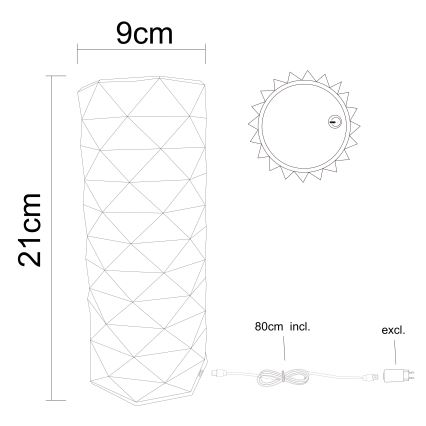 Globo - LED Aptumšojama skārienvadāma galda lampa LED/1W/5V 2700/4000/6500K 800 mAh