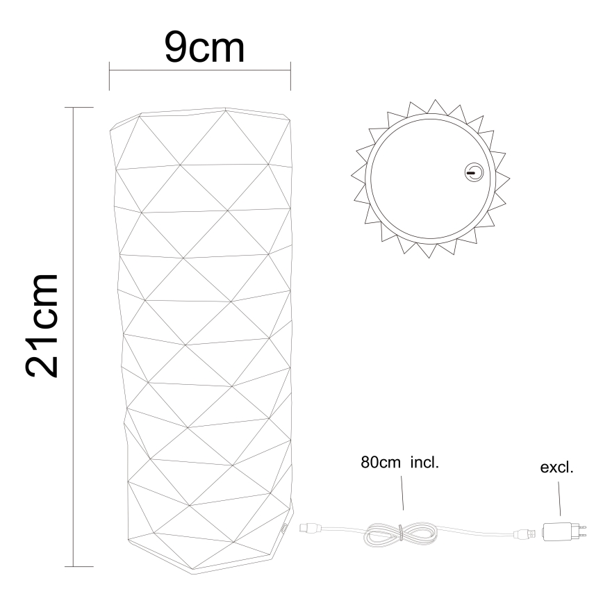Globo - LED Aptumšojama skārienvadāma galda lampa LED/1W/5V 2700/4000/6500K 800 mAh
