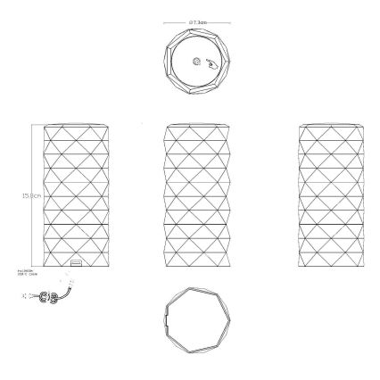 Globo - LED RGB Uzlādējama pieskāriena galda lampa LED/0,6W/3,7V 500mAh