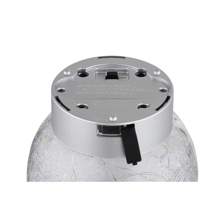 Globo - LED dekoratīvā uzlādējamā galda lampa 25xLED/0,06W/5V 600 mAh IP44