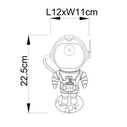 Globo - LED RGB Galda lampa LED/4,5W/5V kosmonauts sudraba krāsā