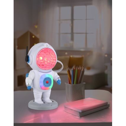 Globo - LED RGB Galda lampa LED/6W/5V kosmonauts balts