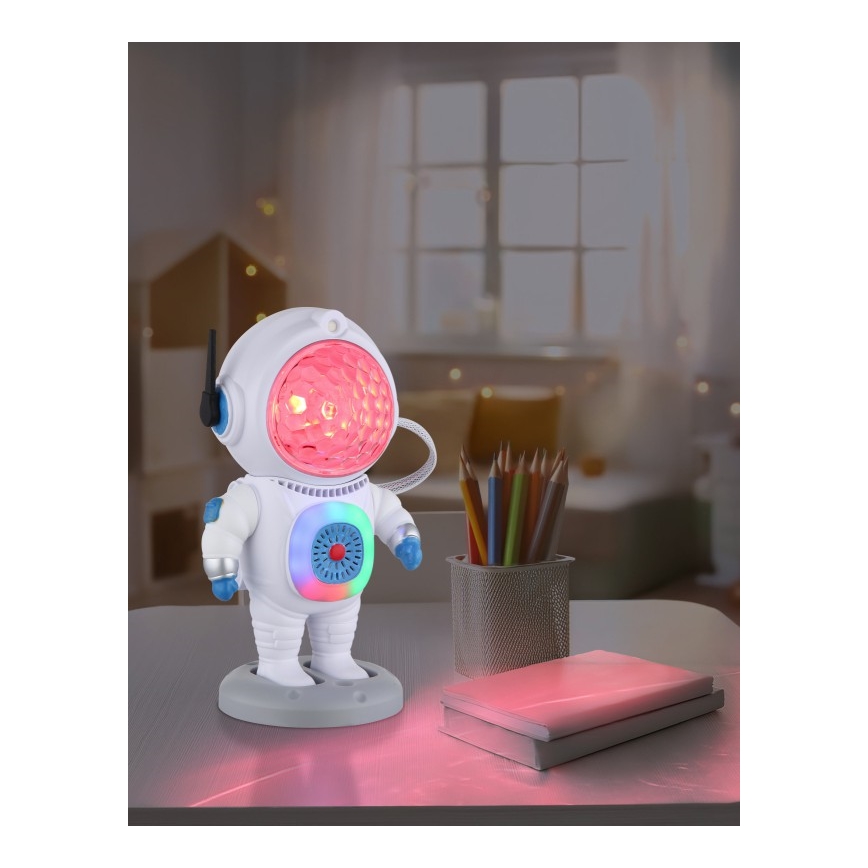 Globo - LED RGB Galda lampa LED/6W/5V kosmonauts balts