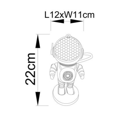 Globo - LED RGB Galda lampa LED/6W/5V kosmonauts balts