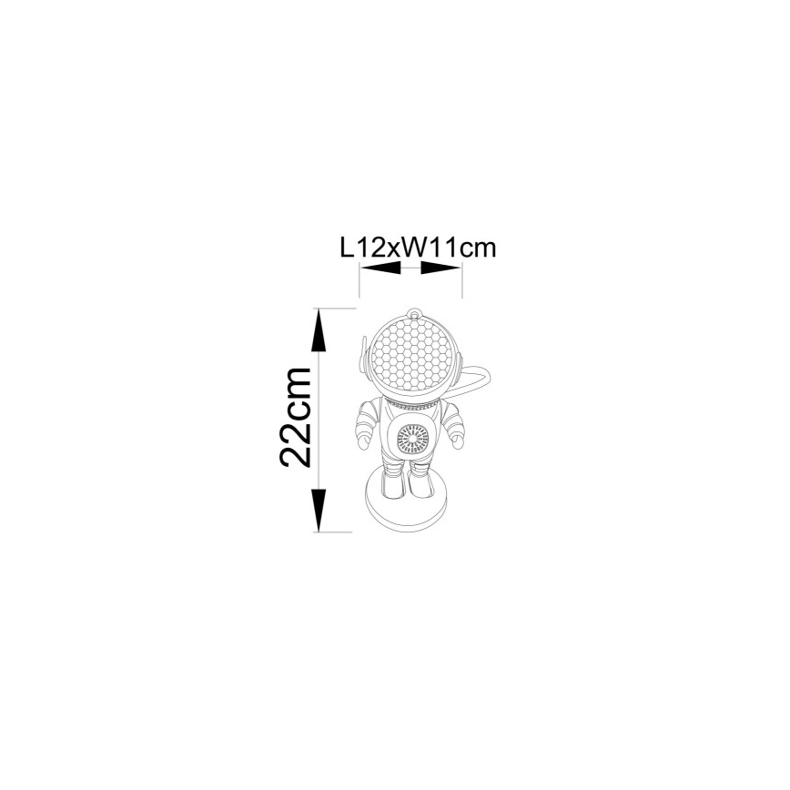 Globo - LED RGB Galda lampa LED/6W/5V kosmonauts balts
