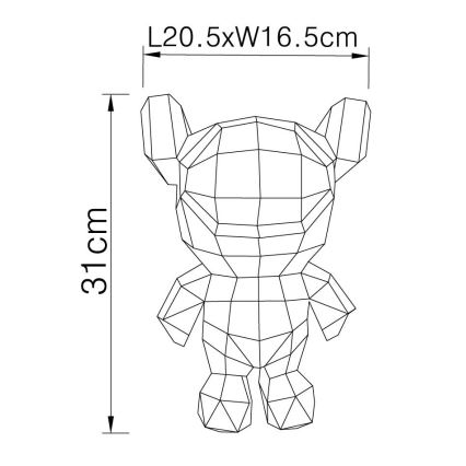 Globo - LED galda dekors dāvanu iepakojumā LED/0,03W/5V USB kosmosa lācis
