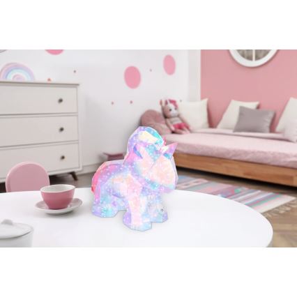 Globo - LED ar regulējamu spilgtumu uzlādējama galda dekorācija LED/4W/5V 1800 mAh vienradzis