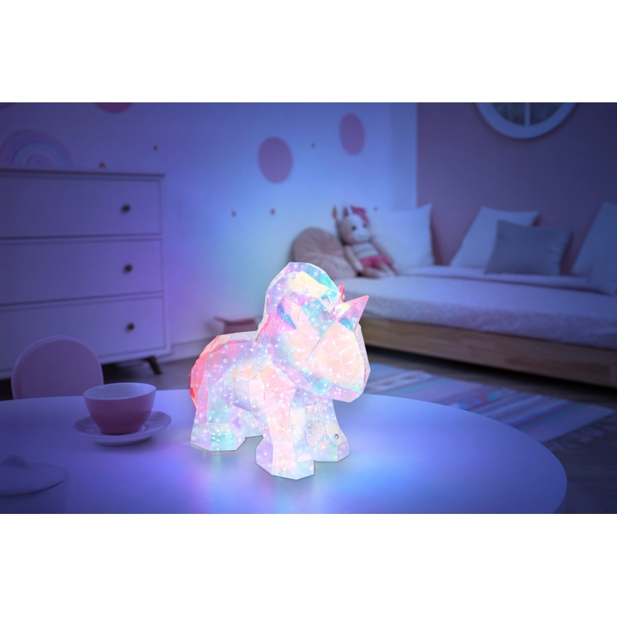 Globo - LED ar regulējamu spilgtumu uzlādējama galda dekorācija LED/4W/5V 1800 mAh vienradzis