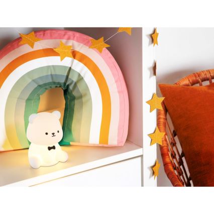 Globo - LED RGBW, ar regulējamu spilgtumu, uzlādējama bērnu naktslampiņa, LED/1W/5V, 1200 mAh, lācis