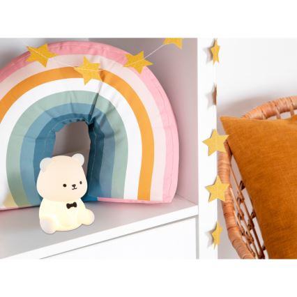 Globo - LED RGBW, ar regulējamu spilgtumu, uzlādējama bērnu naktslampiņa, LED/1W/5V, 1200 mAh, lācis